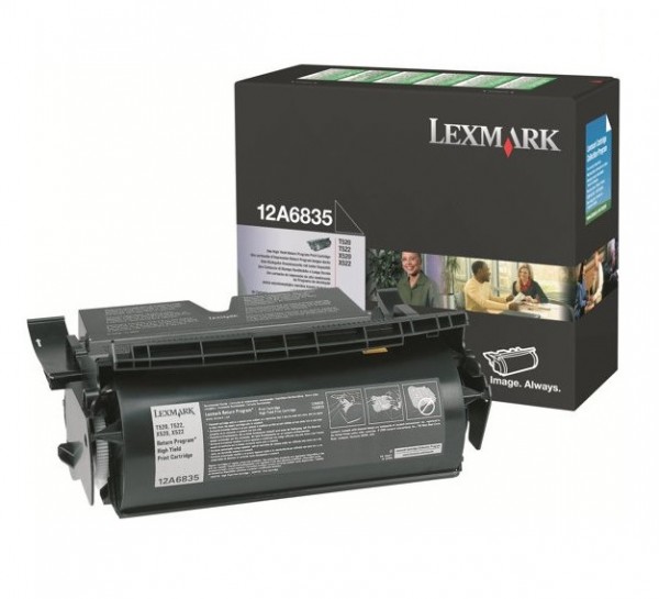 Original Lexmark Toner 12A6835 schwarz für Optra T520 T522 T522N X520 oV