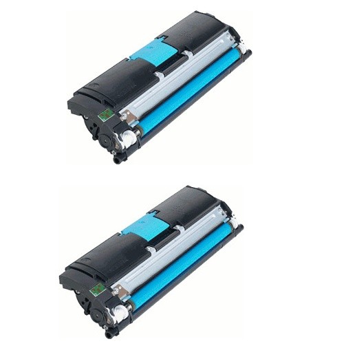 2x Original Konica Minolta Toner 1710589-007 cyan für Magicolor 2400 oV