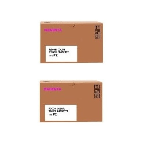 2x Original Ricoh Toner P2 885484 magenta für Aficio 2228C 2238C