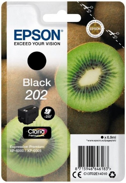 Original Epson 202 Tinte Patrone schwarz für XP 6000 6005 6100 6105