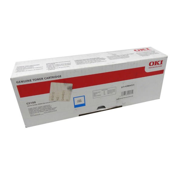 Original OKI Toner 42804515 cyan für C 3100