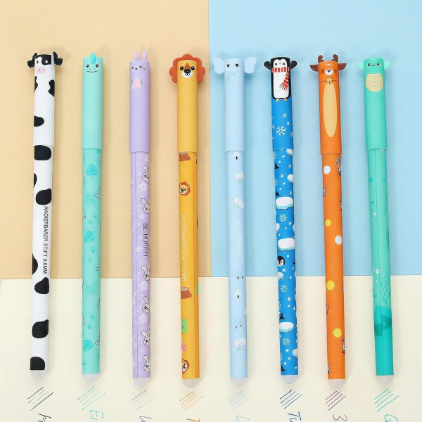 63094_Radierbare_Stifte_mit_Tiermotiven_8_Stifte_mit_verschiedenen_Farben