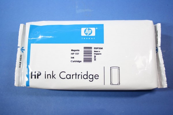 Original HP Tinte Patrone 727 B3P20A magenta für DesignJet T 1500 2500 2530 Blister