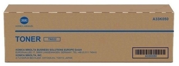 54104_Original_Konica_Minolta_Toner__TN-322_(A33K050)_schwarz_für_Bizhub_224_284_364e_B-Ware
