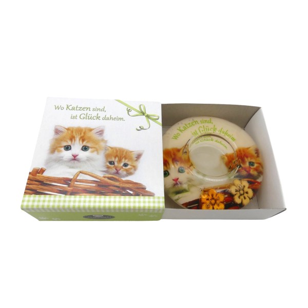 55806_Gilde_Teelichthalter_aus_Glas_Wo_Katzen_sind,_ist_Glück_daheim_Dekoration_Geschenk_Entspannung