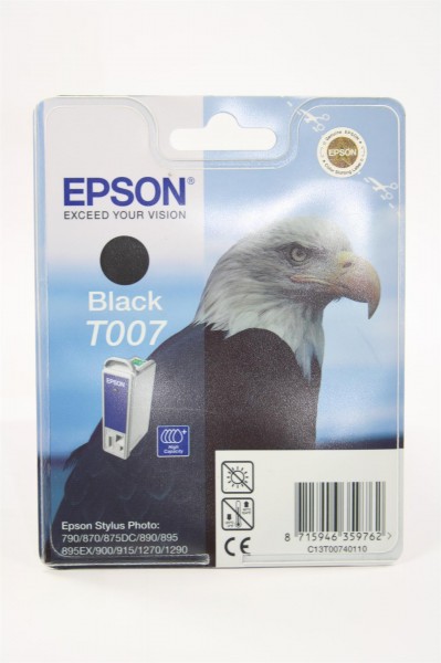 Original Epson Tinten Patrone T007 schwarz für Stylus Photo 1270 1280 1290 780 785 790 870 890