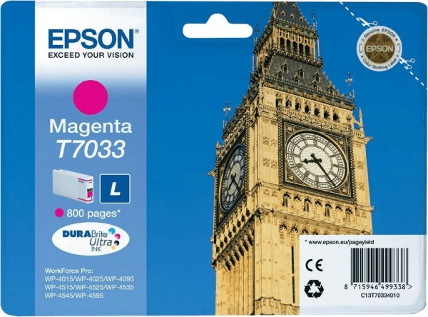 Original Epson Tinten Patrone T7033 magenta für WorkForce 4015 4095 4515 4540 4595