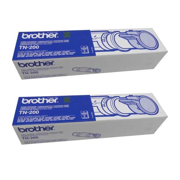 2 x Original Brother Toner TN-200 Fax 8000P 8050P 8060P 8200P 8250P 8650P
