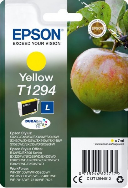 Original Epson Tinten Patrone T1294 L gelb für Stylus Office 305 320 525 625 420