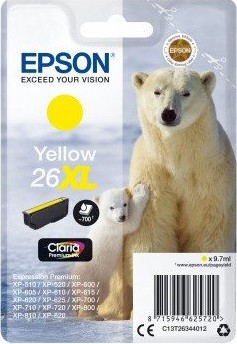 Original Epson Tinten Patrone 26 XL gelb für Expression 600 605 700 800