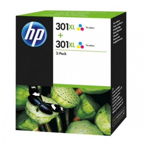 2x Original HP 301 XL Tinte Patronen farbig OfficeJet 2620 4630 4632 ...